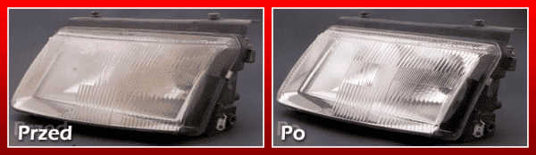 regeneracja reflektora - przed i po